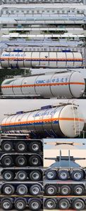 Lingyu  CLY9403GFW23 Tank transport semi-trailer for corrosive substances