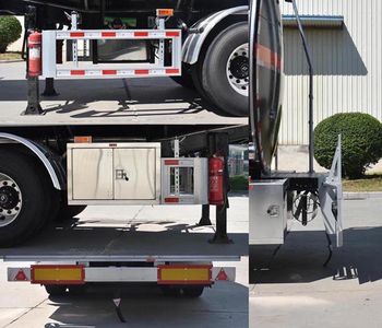 Jinbi  PJQ9407GRYH Flammable liquid tank transport semi-trailer