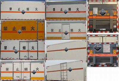 Huatong brand automobiles HCQ5045XFWE5 Corrosive goods box transport vehicle