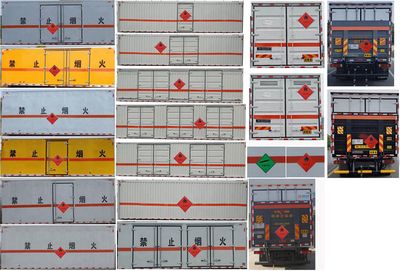 Jiangte brand automobiles JDF5180XRQC6 Flammable gas box transport vehicle