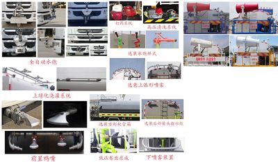 Huatong brand automobiles HCQ5162GPSEQ6 watering lorry 