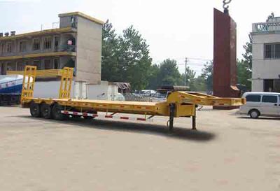 Hongda  QLC9380DP Low flatbed semi-trailer