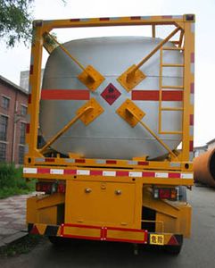 Jiancheng  JC9401GHY Frame tank type chemical liquid transportation semi-trailer