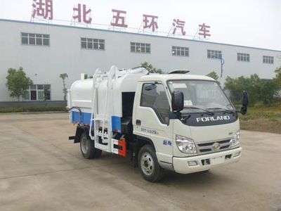 Huatong brand automobiles HCQ5046ZDJB5 Compressed docking garbage truck