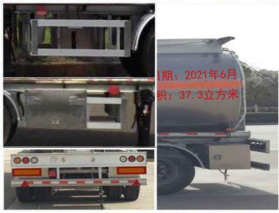 Chufei  CLQ9350GYYBA Aluminum alloy oil transport semi-trailer