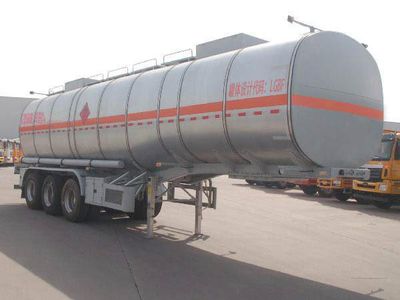 Juntong  JF9407GRYB Aluminum alloy flammable liquid tank transport semi-trailer