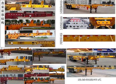 Junhua Xing brand automobiles LJH9400TJZE Container transport semi-trailer