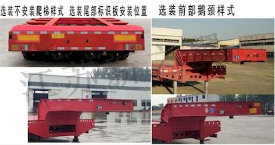 Pei Yonghang  HSB9400TDPXZ Low flatbed semi-trailer