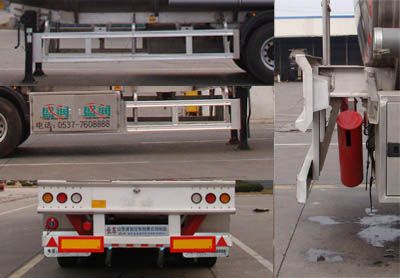 Shengrun  SKW9404GYYL Aluminum alloy oil transport semi-trailer