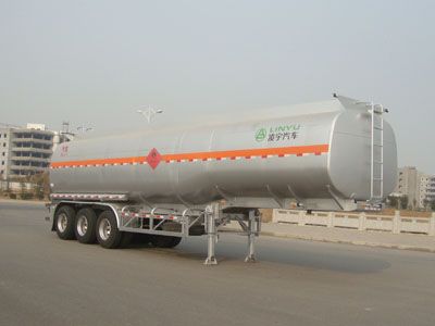 Lingyu  CLY9407GRY Aluminum alloy flammable liquid tank transport semi-trailer