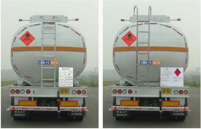 Lingyu  CLY9407GRY Aluminum alloy flammable liquid tank transport semi-trailer