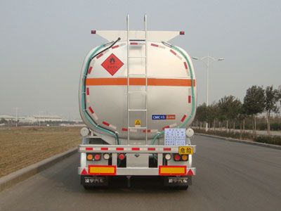 Lingyu  CLY9407GRY Aluminum alloy flammable liquid tank transport semi-trailer