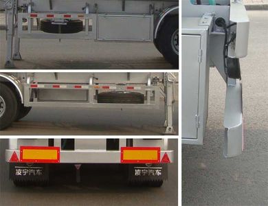 Lingyu  CLY9407GRY Aluminum alloy flammable liquid tank transport semi-trailer