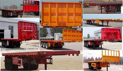 Xinyongcheng brand automobiles YJH9402TPB Flat transport semi-trailer