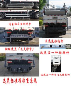 Fulongma  FLM5120ZYSDG6GW Compressed garbage truck