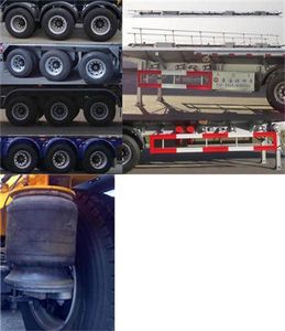 Huanghai  DD9405GRYB Aluminum alloy flammable liquid tank transport semi-trailer