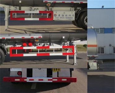 Huanghai  DD9405GRYB Aluminum alloy flammable liquid tank transport semi-trailer