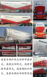 Jiayuntong  JTC9404GFLC Low density powder material transportation semi-trailer