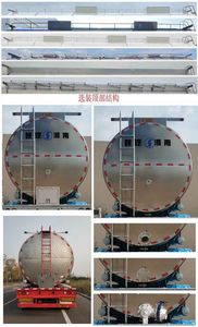 Shaanxi Automobile SHN9400GYSP400 Liquid food transportation semi-trailer