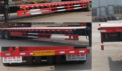 Yazhong Vehicle License Plate Automobile WPZ9401TDP Low flatbed semi-trailer