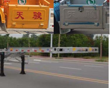 Tianjun Dejin brand automobiles TJV9403TWYJ Transport semi-trailer of dangerous goods tank frame