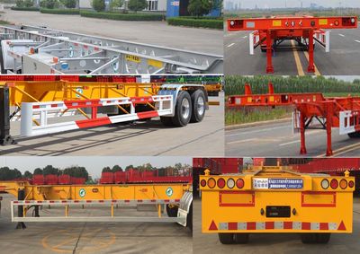 Tianjun Dejin brand automobiles TJV9350TJZH Container transport semi-trailer