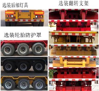 Hualu Yexing brand automobiles HYX9400ZZXP Flat dump semi-trailer