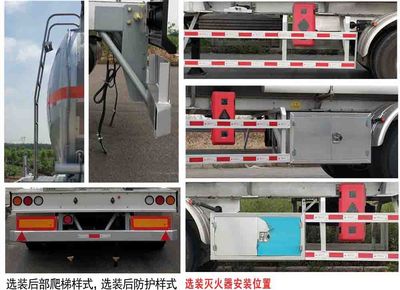 Shaanxi Automobile SHN9400GRYP480 Aluminum alloy flammable liquid tank transport semi-trailer