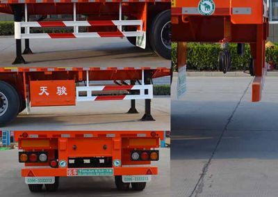 Tianjun Dejin brand automobiles TJV9180TPBH Flat transport semi-trailer