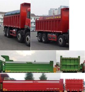 Jiefang Automobile CA3310P2K2L4T4NE5A80 Flat head liquefied natural gas dump truck