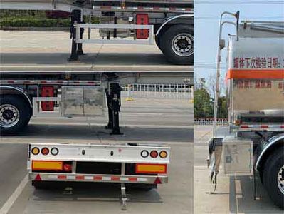 Chufei  CLQ9401GRYBA Aluminum alloy flammable liquid tank transport semi-trailer