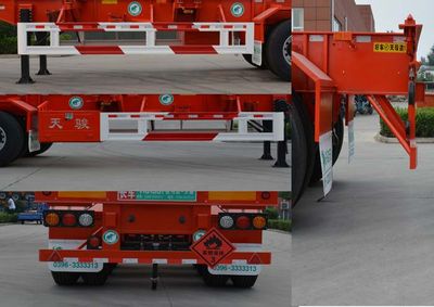 Tianjun Dejin brand automobiles TJV9400TWYF Transport semi-trailer of dangerous goods tank frame