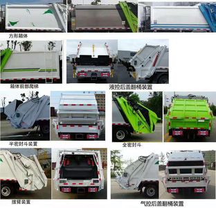 Chinese license plate cars TEG5100ZYSASDBEV1 Pure electric compression garbage truck