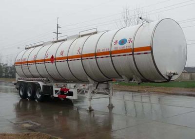 Kaile  AKL9406GRYA Aluminum alloy flammable liquid tank transport semi-trailer