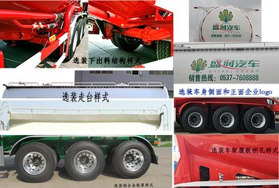 Shengrun  SKW9409GXH Lower ash semi-trailer