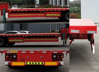 Fulujie brand automobiles ACG9401TDP Low flatbed semi-trailer