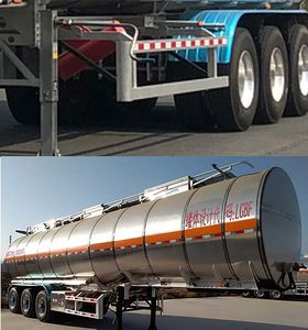 Lingyu  CLY9408GRYS Aluminum alloy flammable liquid tank transport semi-trailer