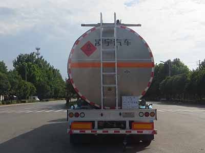 Lingyu  CLY9408GRYS Aluminum alloy flammable liquid tank transport semi-trailer