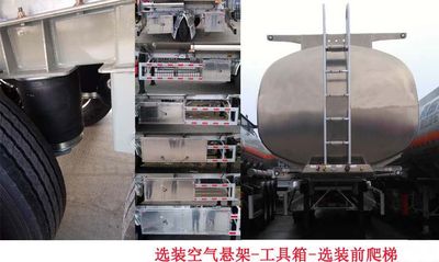 Ruijiang  WL9402GSY Aluminum alloy edible oil transportation semi-trailer