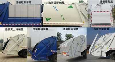 Huatong brand automobiles HCQ5180ZYSE5 Compressed garbage truck