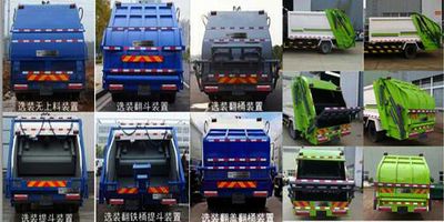 Huatong brand automobiles HCQ5180ZYSE5 Compressed garbage truck