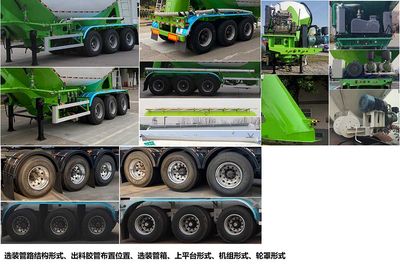 Lingyu  CLY9409GFLE Medium density powder material transportation semi-trailer