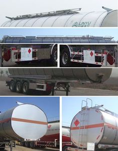 Lingyu  CLY9404GRYF Flammable liquid tank transport semi-trailer