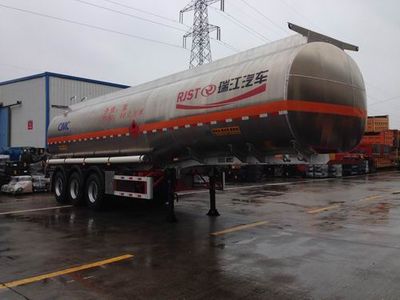 Ruijiang  WL9406GRYB Aluminum alloy flammable liquid tank transport semi-trailer