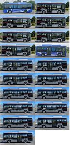 Chinese license plate cars TEG6853BEV07 Pure electric low floor city buses