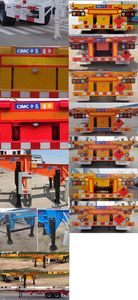 Tonghua  THT9352TWY Transport semi-trailer of dangerous goods tank frame