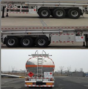 Shengtong brand automobile CSH9402GRY Aluminum alloy flammable liquid tank transport semi-trailer