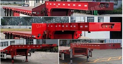 Shi Shi Da Pai Automobile RSD9400TDP Low flatbed semi-trailer