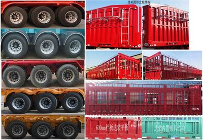 Hualu Yexing brand automobiles HYX9400CCY Gantry transport semi-trailer