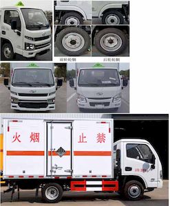 Huatong brand automobiles HCQ5033XZWSH6 Miscellaneous dangerous goods box transport vehicle